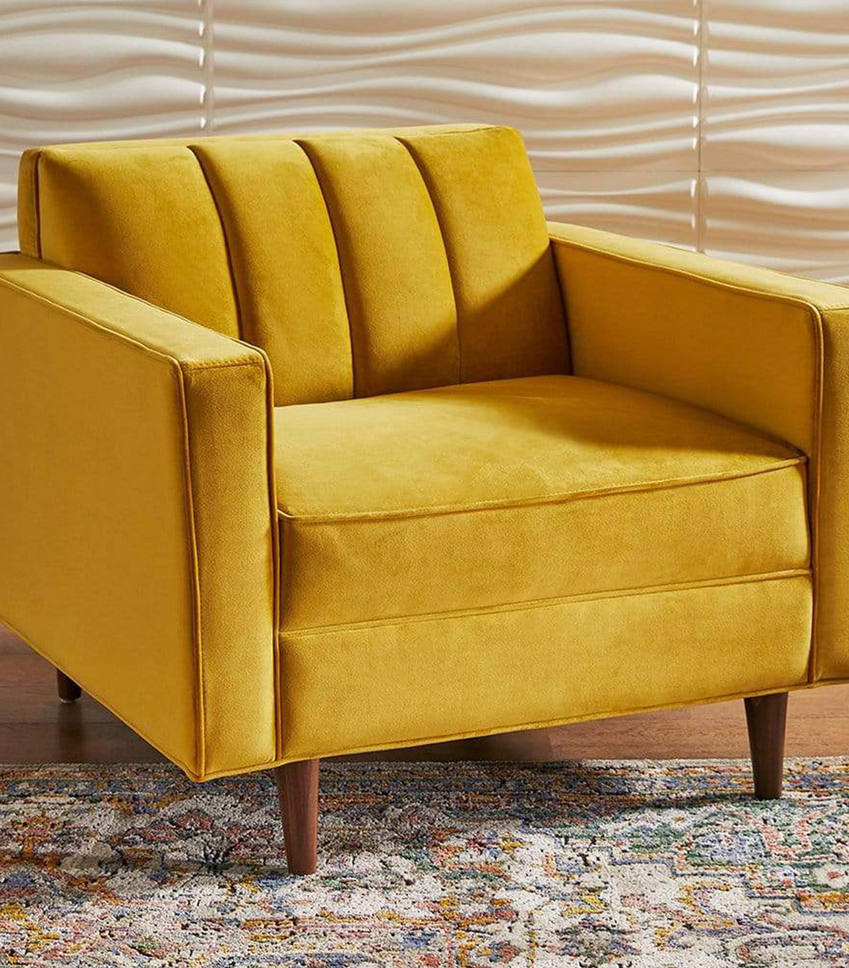 Delphine Cane Velvet Accent Chair - Image 4