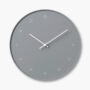 Molecule Wall Clock Grey